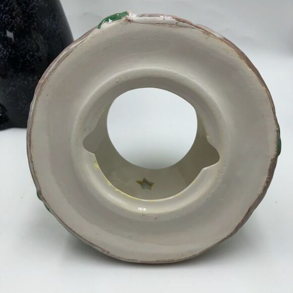 Christmas Polar Bear Ceramic Figurine Votive Tealight Candle Holder Lamp 2 Piece - Picture 10 of 13